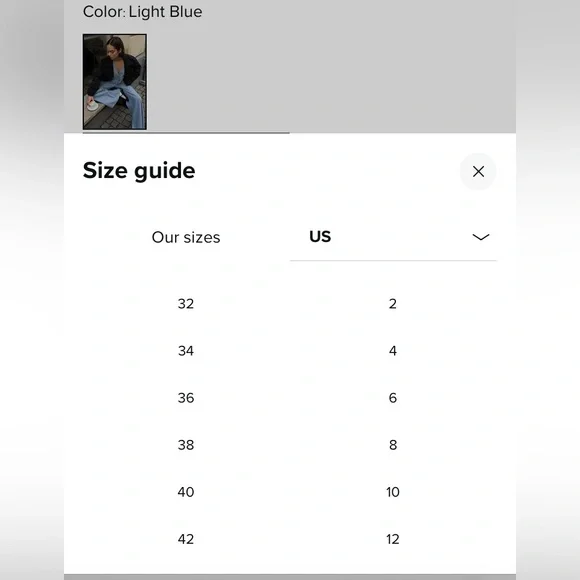 NA-KD Cotton Wide Low Waist Light Blue Jeans size US- 10(L), EU-40 - Picture 10 of 10